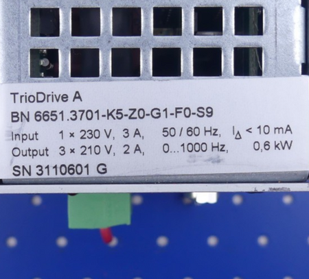 ESR AC Servoregler Trio Drive A 6651.3701 - K5-Z0-G1-F0-S9