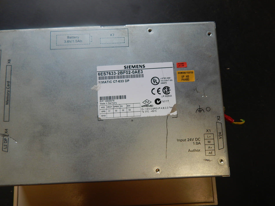 Siemens simatic S7 C7-633 DP 6ES7633-2BF02-0AE3 // 6ES7 633-2BF02-0AE3