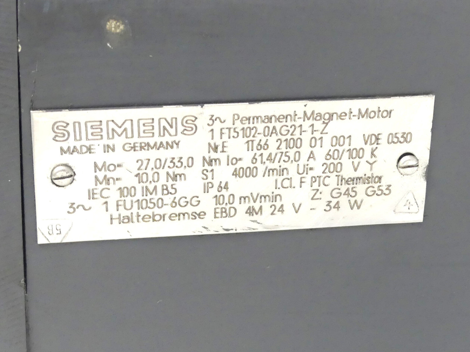 Siemens 1FT5102-0AG21-1-Z