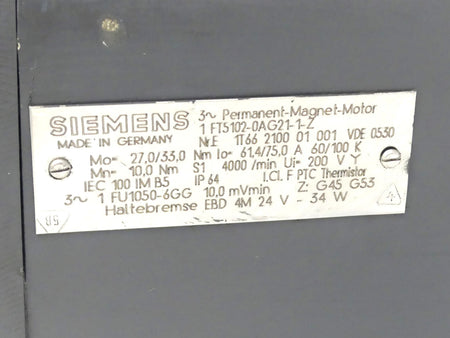 Siemens 1FT5102-0AG21-1-Z
