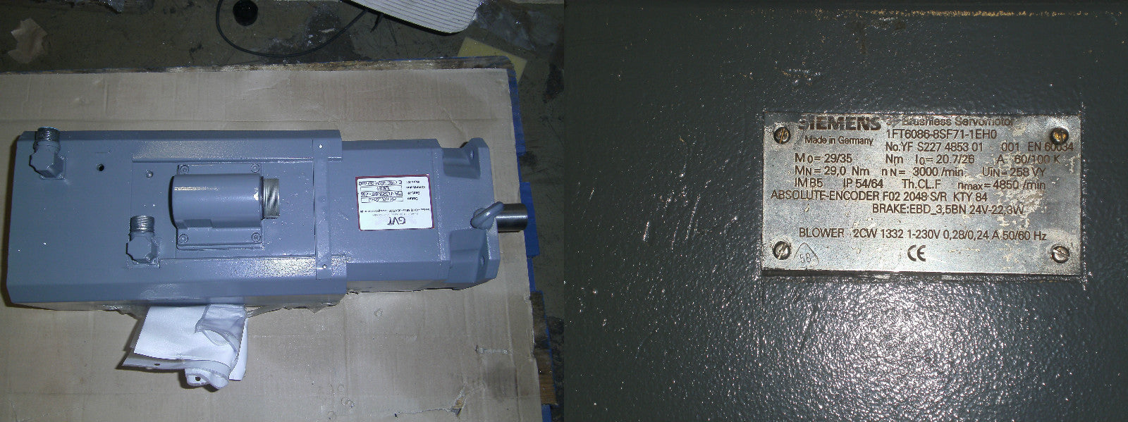 Siemens 3-Brushless Servomotor    1FT6086-8SF71-1EH0