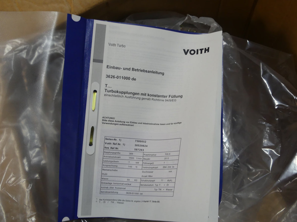 VOITH TURBO 366T 09-X NR 7580052 Kupplung  s.Bilder