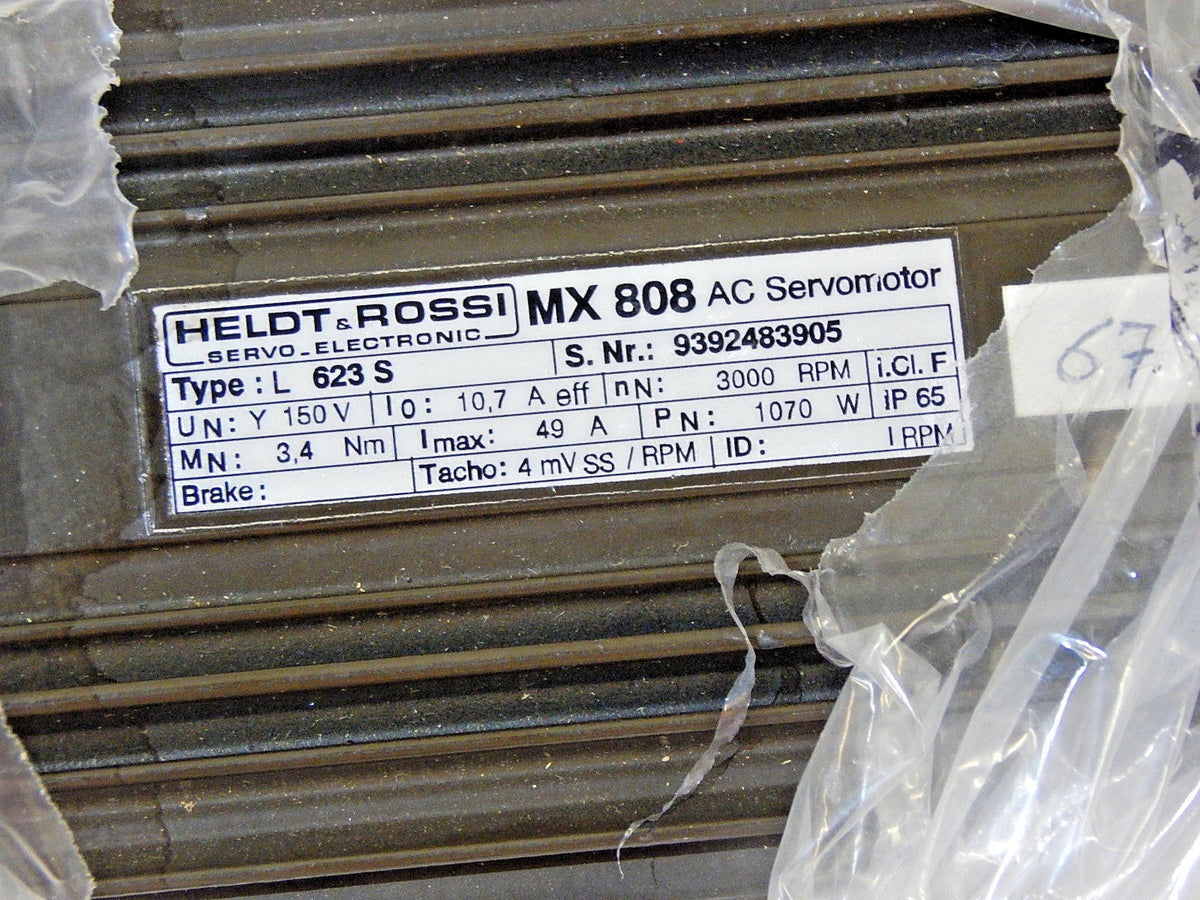 HELDT&ROSSI  MX 808 AC Servo Motor L 623 S  3000 U/min Used