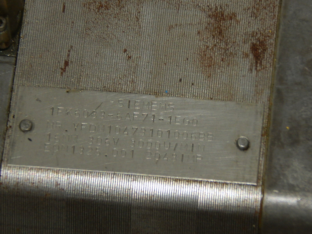 Siemens Servomotor 1FK6083-6AF71-1EG0  Used
