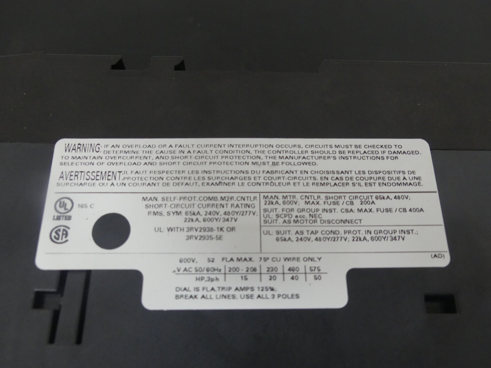 Siemens 3RV2031-4WA10 used s.Bilder