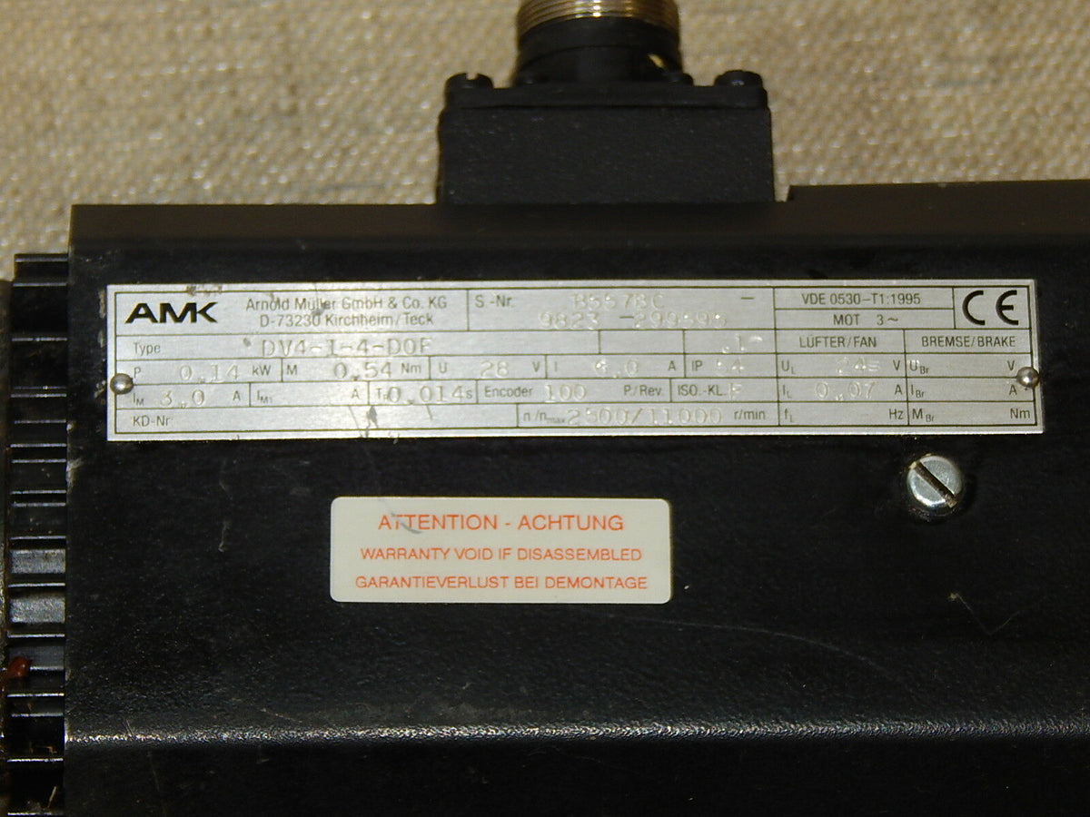 AMK servomotor DV4-1-4-D0F  0.14KW Used