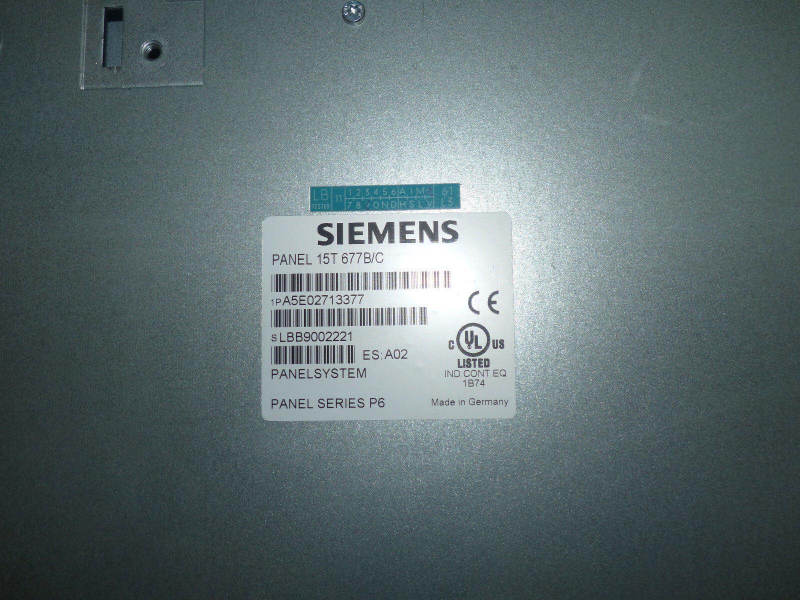 Siemens Panel 15T 677B/C A5E02713377