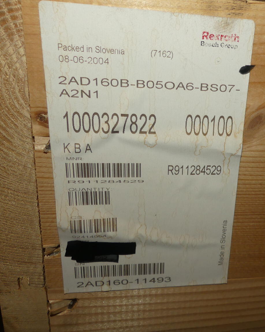 REXROTH  2AD160B-B05OA6-BS07-A2N1