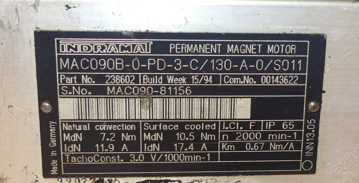 INDRAMAT MAC090B-0-PD-3-C/130-A-0/S011
