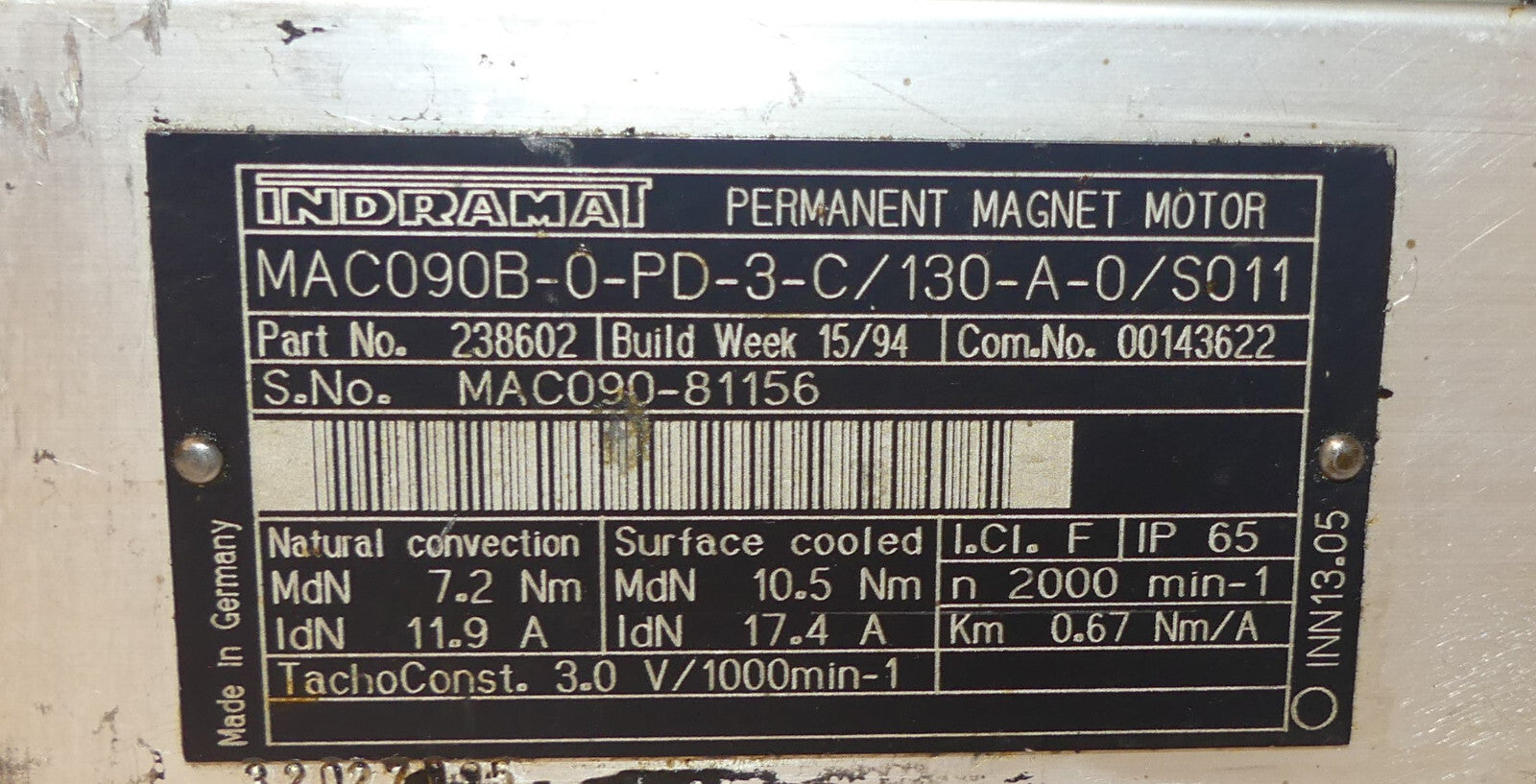 INDRAMAT MAC090B-0-PD-3-C/130-A-0/S011