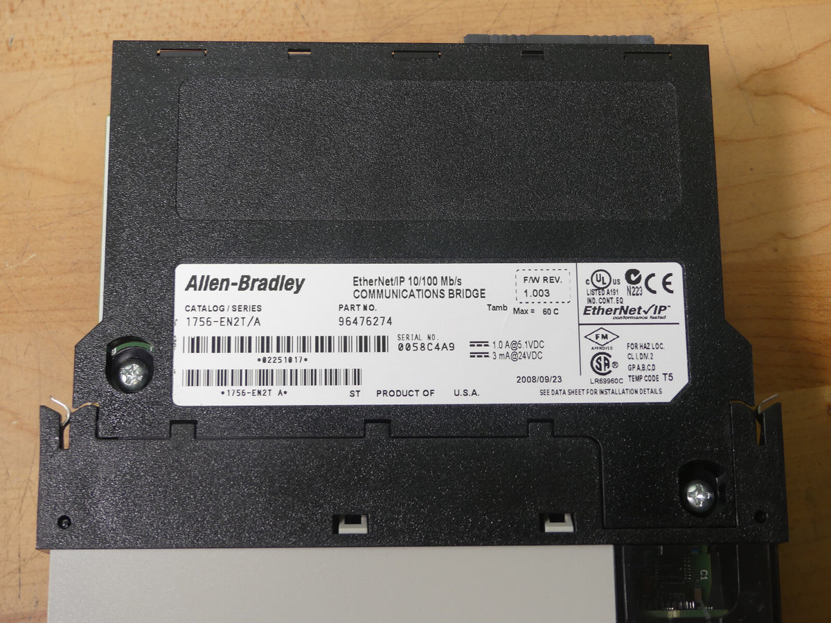 Allen Bradley 1756-EN2T/A ControlLogix EtherNet/IP Bridge Module Ser. C