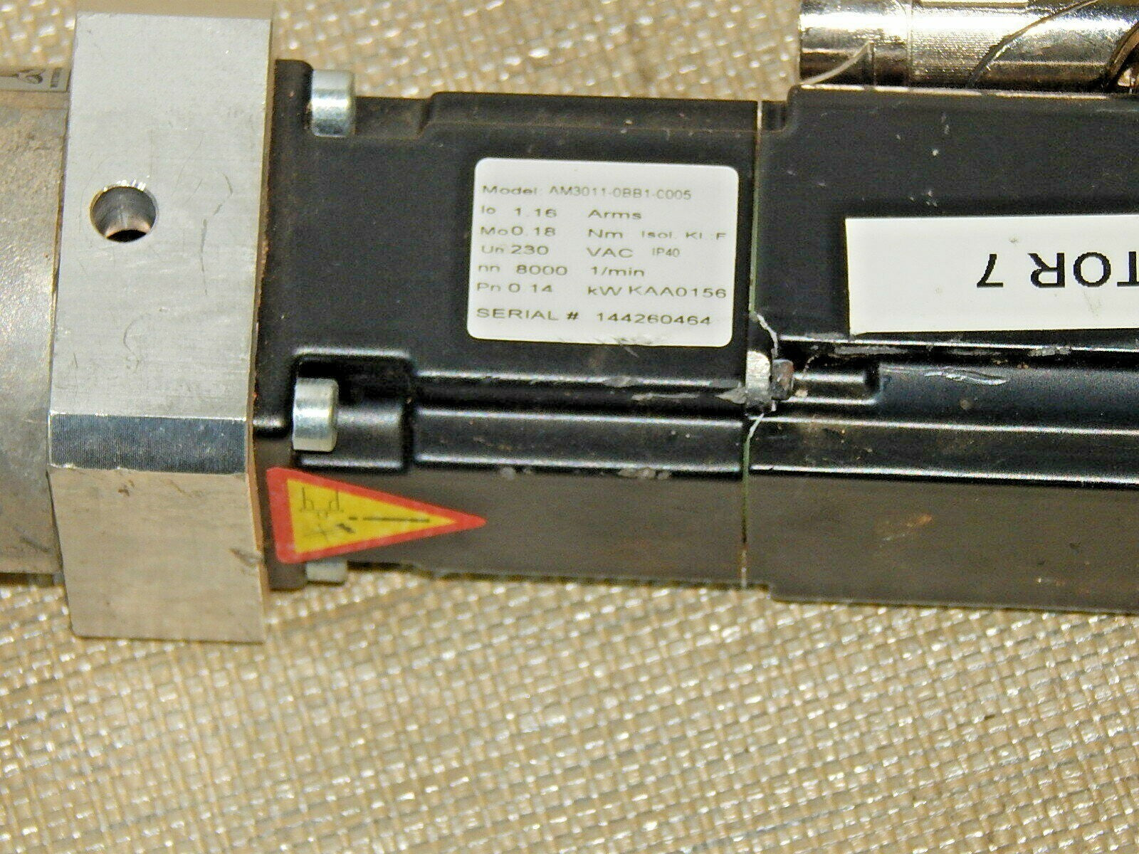  BECKHOFF SERVOMOTOR AM3011-0BB1-C005 8000 1/min+Wittenstein LK 050-M01-1  Used