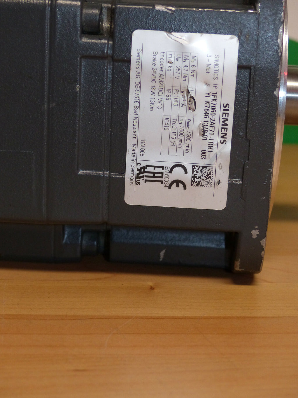 SIEMENS SIMOTICS 1FK7060-2AF71-1RH1