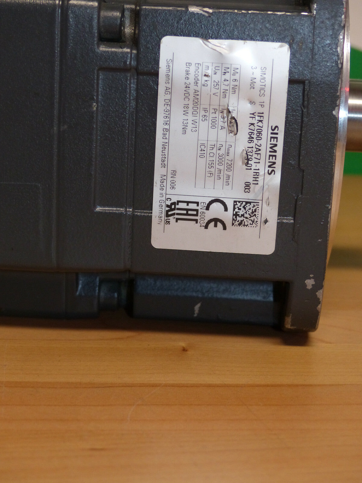 SIEMENS SIMOTICS 1FK7060-2AF71-1RH1
