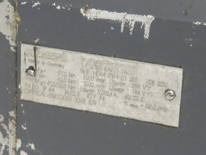 SIEMENS 1FT6105-8AF71-3AG0