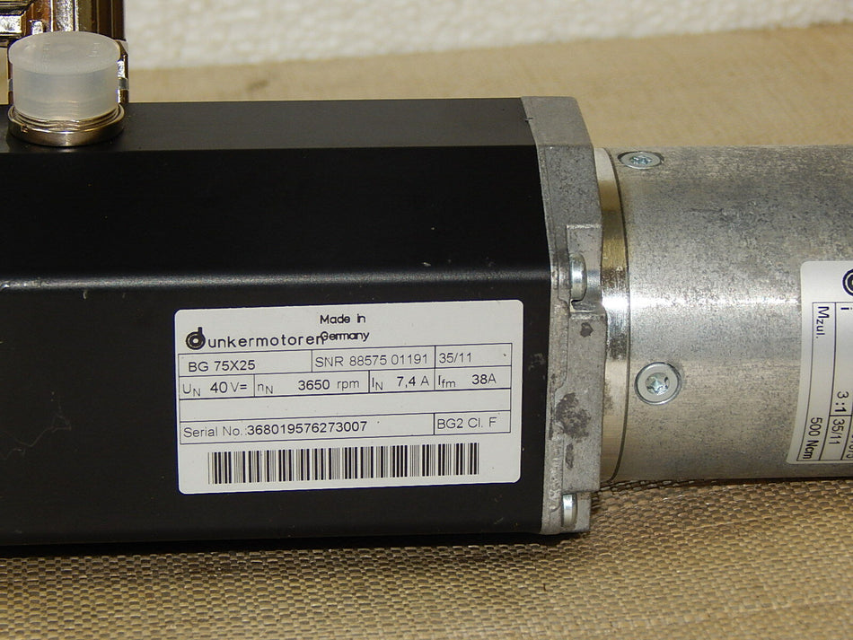  Dunkermotor BG 75x25 EC mit Getriebe PLG 60 used