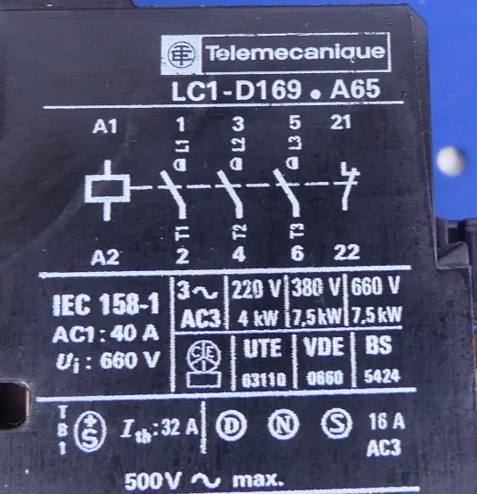Telemecanique LC1-D169M7.A65