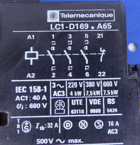 Telemecanique LC1-D169M7.A65