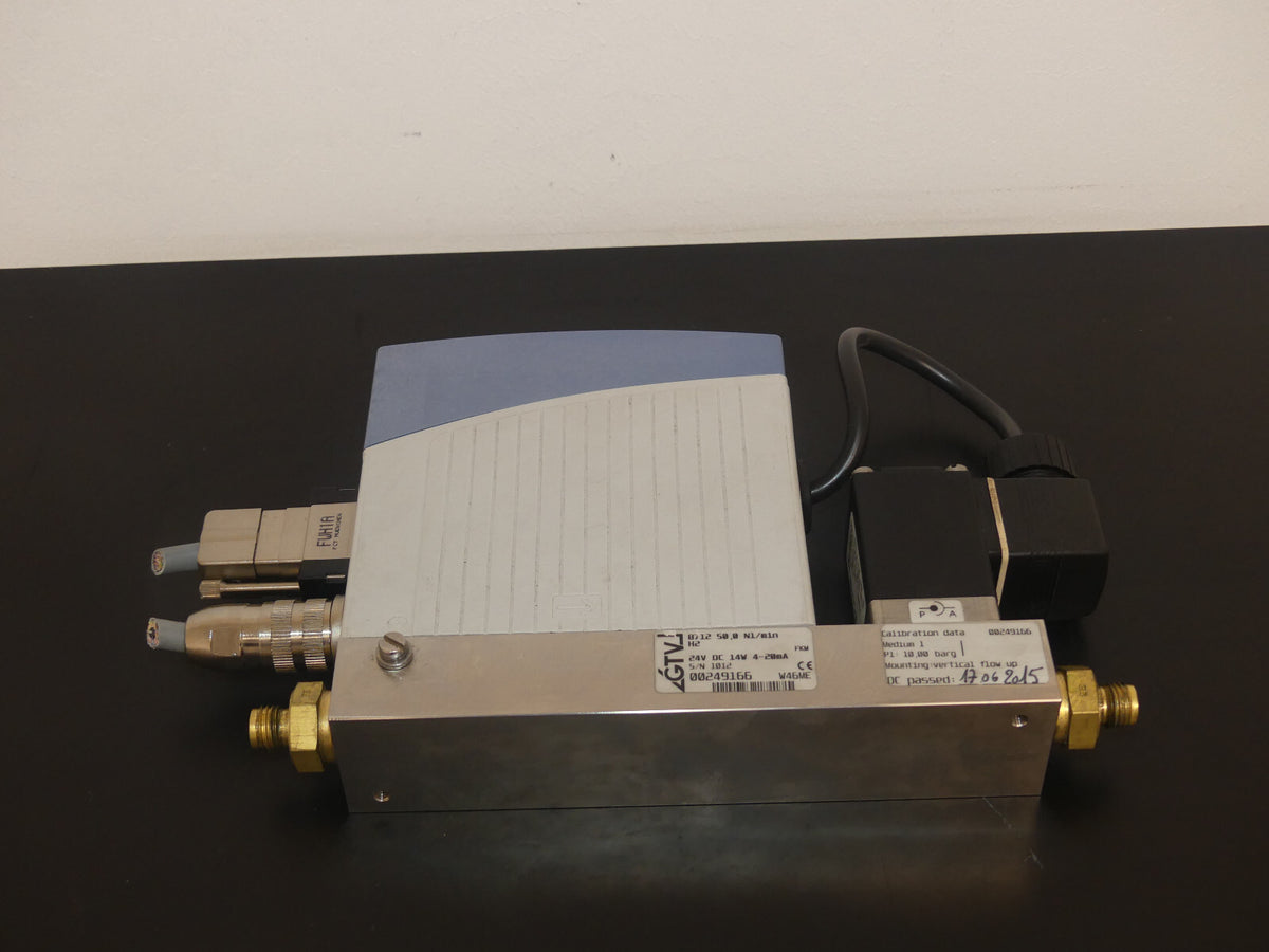 BÜRKERT 8712  50,0 N1/min N2 DURCHFLUSS-MESSGERÄT mit 2873 A 0.8 used s.Bilder