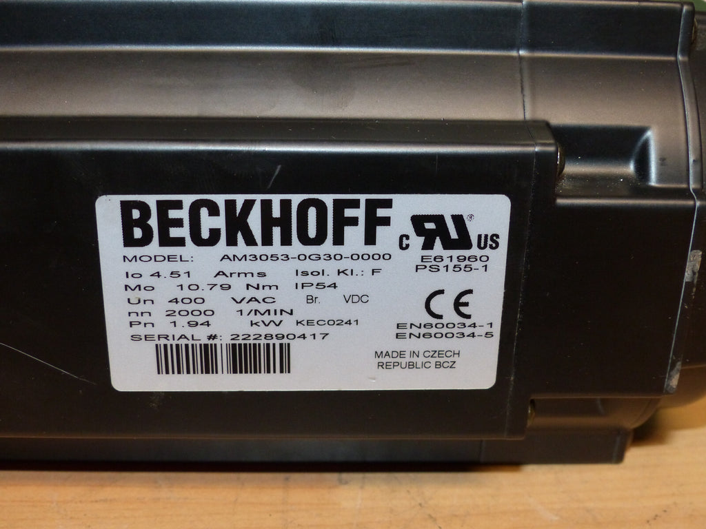 Servomotor Motor Synchronmotor Beckhoff AM3053-0G30-0000