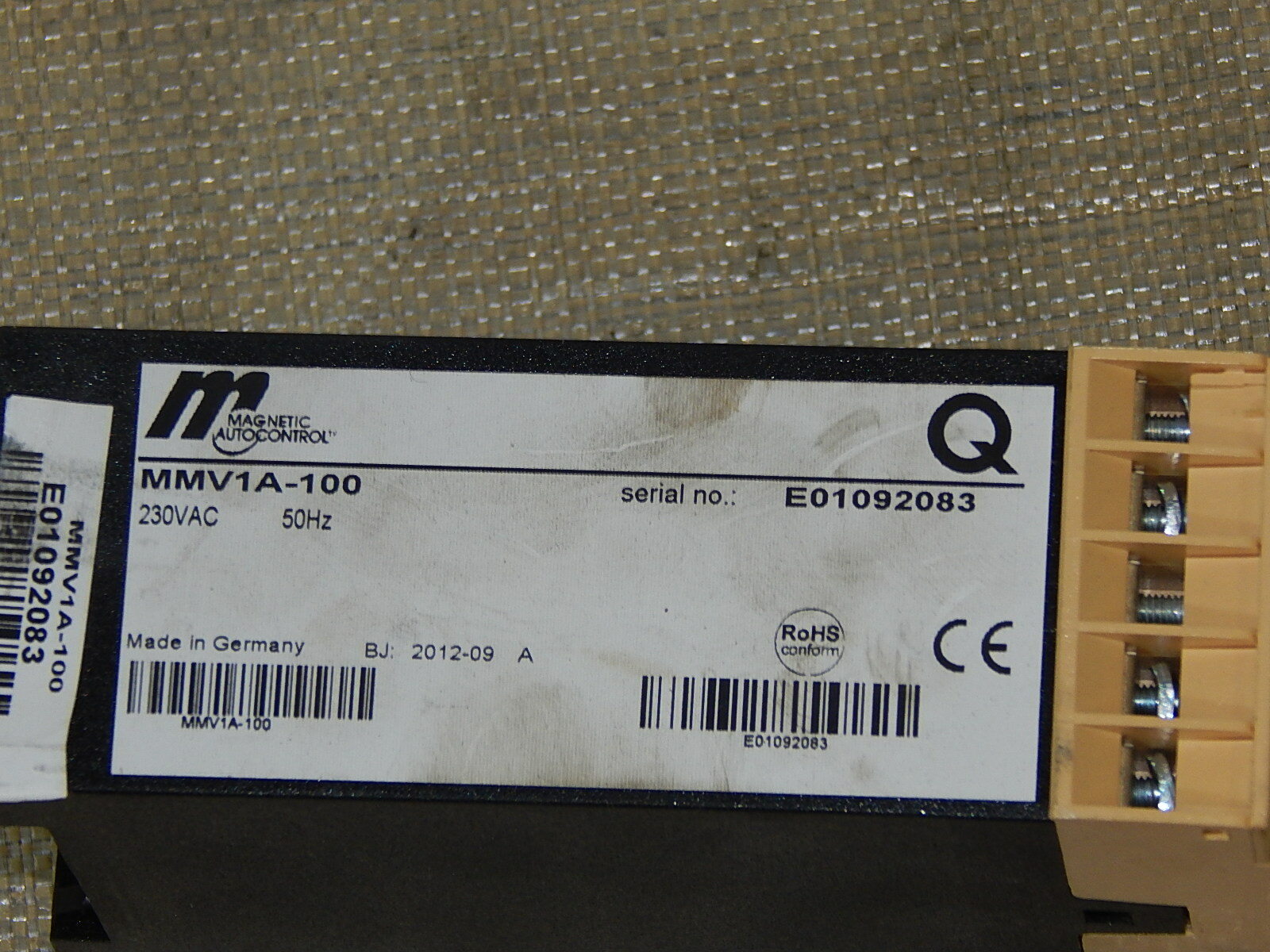 Magnetic Autocontrol MMV MMV1A-100 Schleifen Auswertgerät