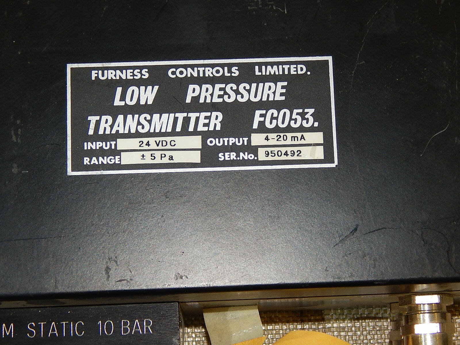 Furness Controls  Low Pressure Transmitter  FC053 Used