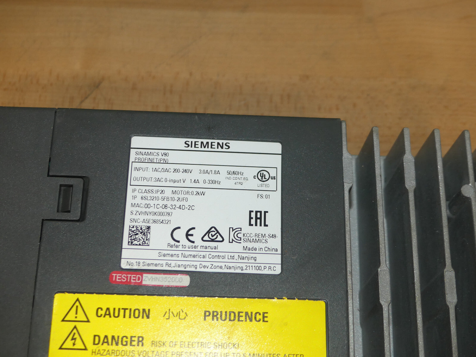Siemens Sinamics Frequenzumrichter 6SL3210-5FB10-2UF0 6SL3 210-5FB10-2UF0 FS.01