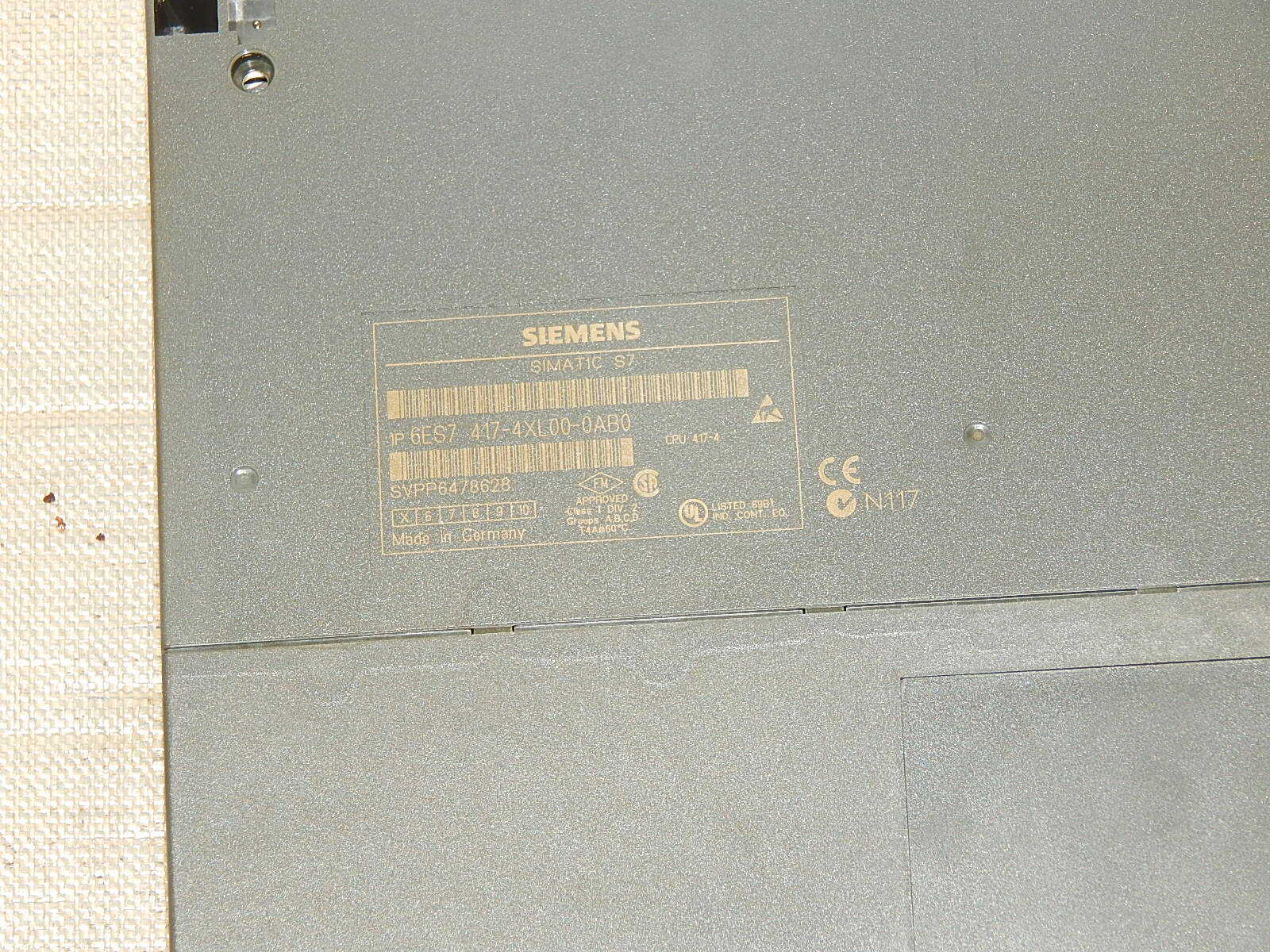 Siemens Simatic S7 CPU 417-4 Typ: 6ES7 417-4XL00-0AB0 / E-Stand: 05 used