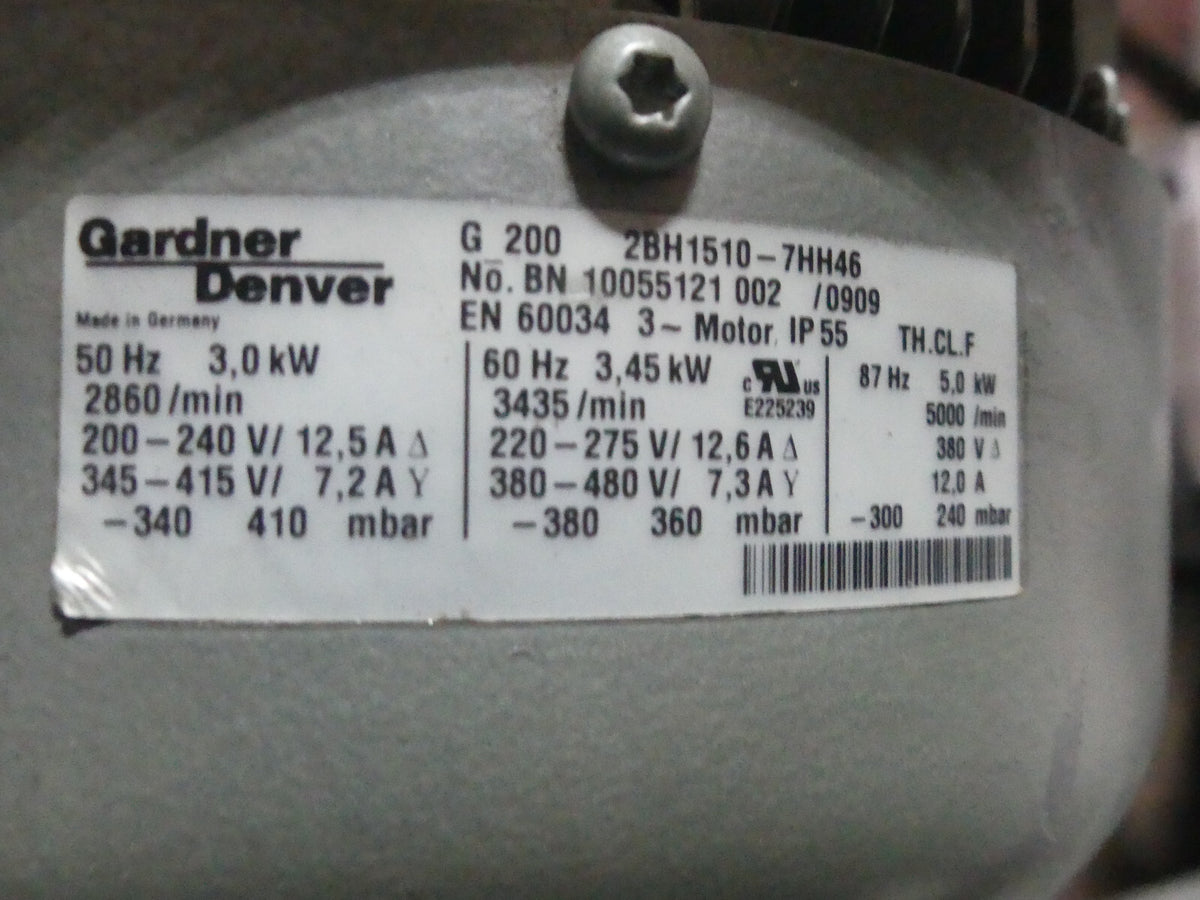 Gardner Denver G 200 2BH1510-7HH46 Seitenkanalverdichter Gebläse