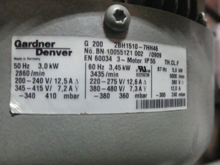 Gardner Denver G 200 2BH1510-7HH46 Seitenkanalverdichter Gebläse