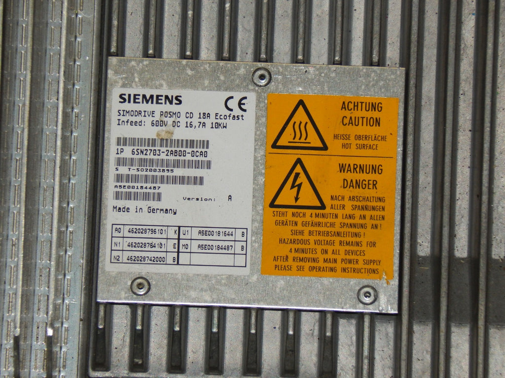  SIEMENS Simodrive Posmo  CD 18A Ecofast  6SN2703-2AB00-0CA0  used s.Bilder