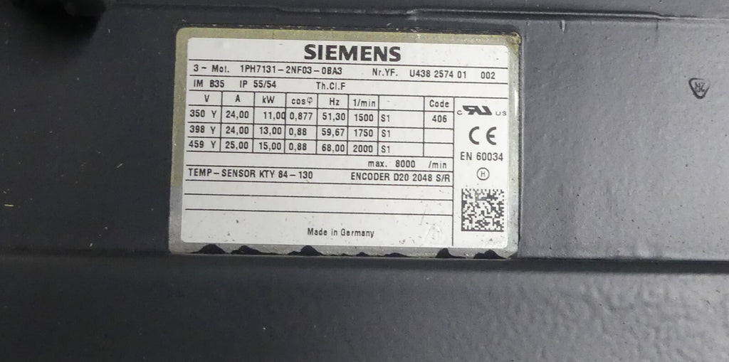 Siemens 1PH7131-2NF03-0BA3