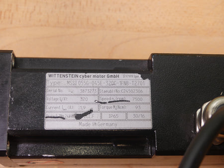 WITTENSTEIN Cyber motor  320V, 7500RPM / MSSI 055G-045E-320C-1FNB-T2701 s.Bilder