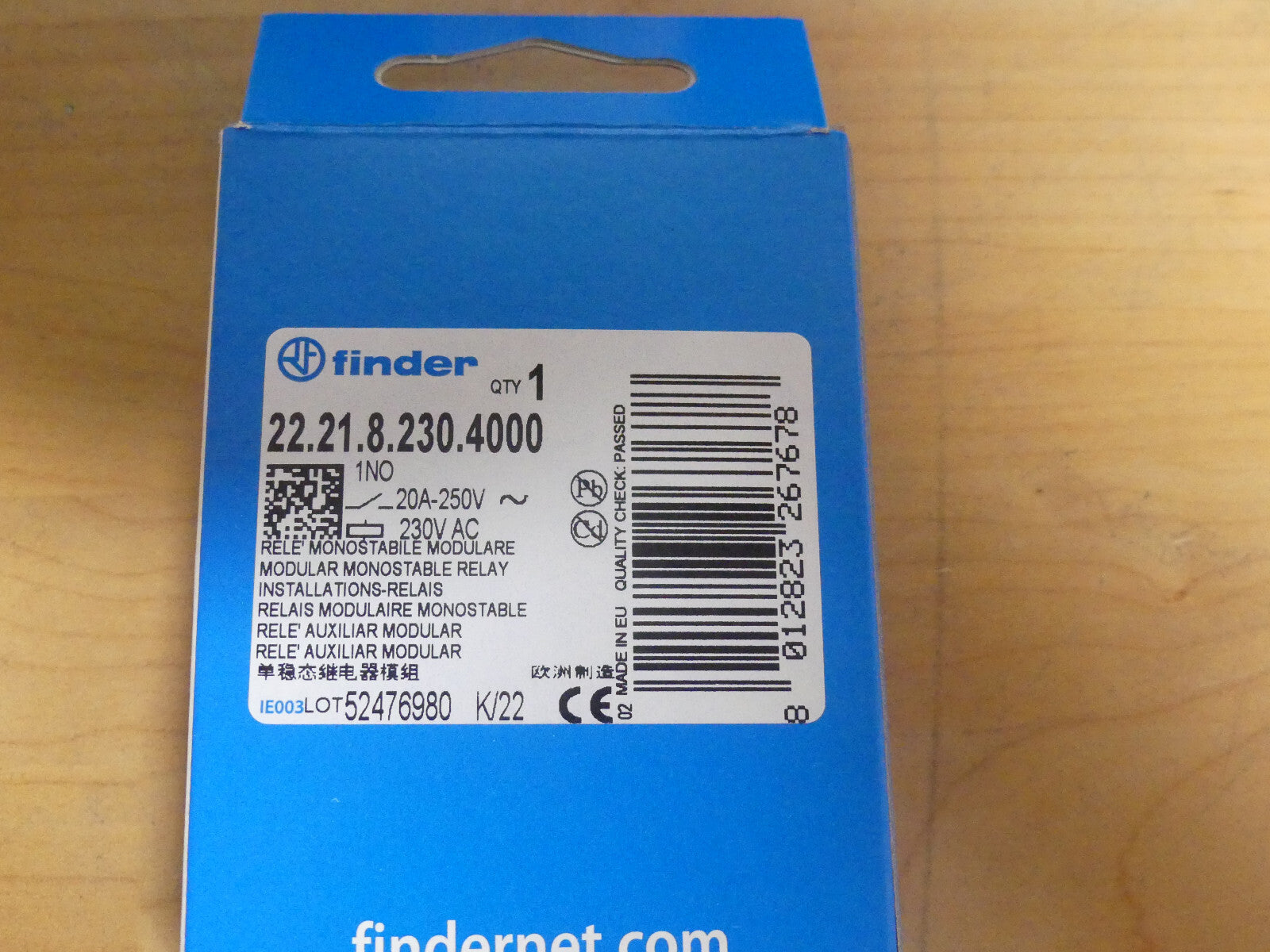 5xFINDER Installationsrelais 22.21.8.230.4000 new s.Bilder