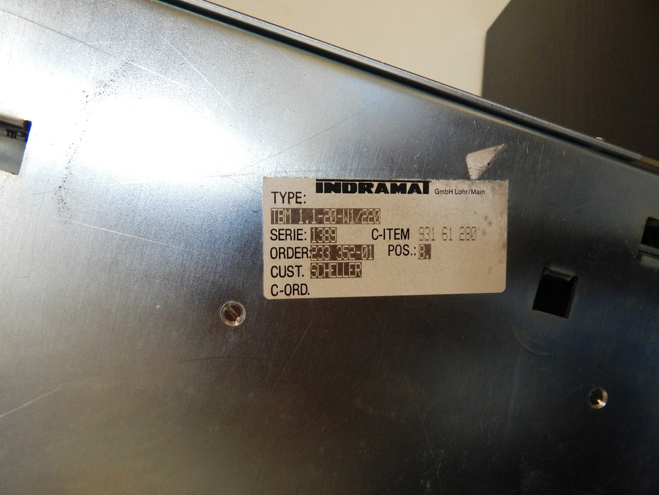 INDRAMAT Bleeder TBM 1.1-20-W1-220 TBM1.1-20-W1-220