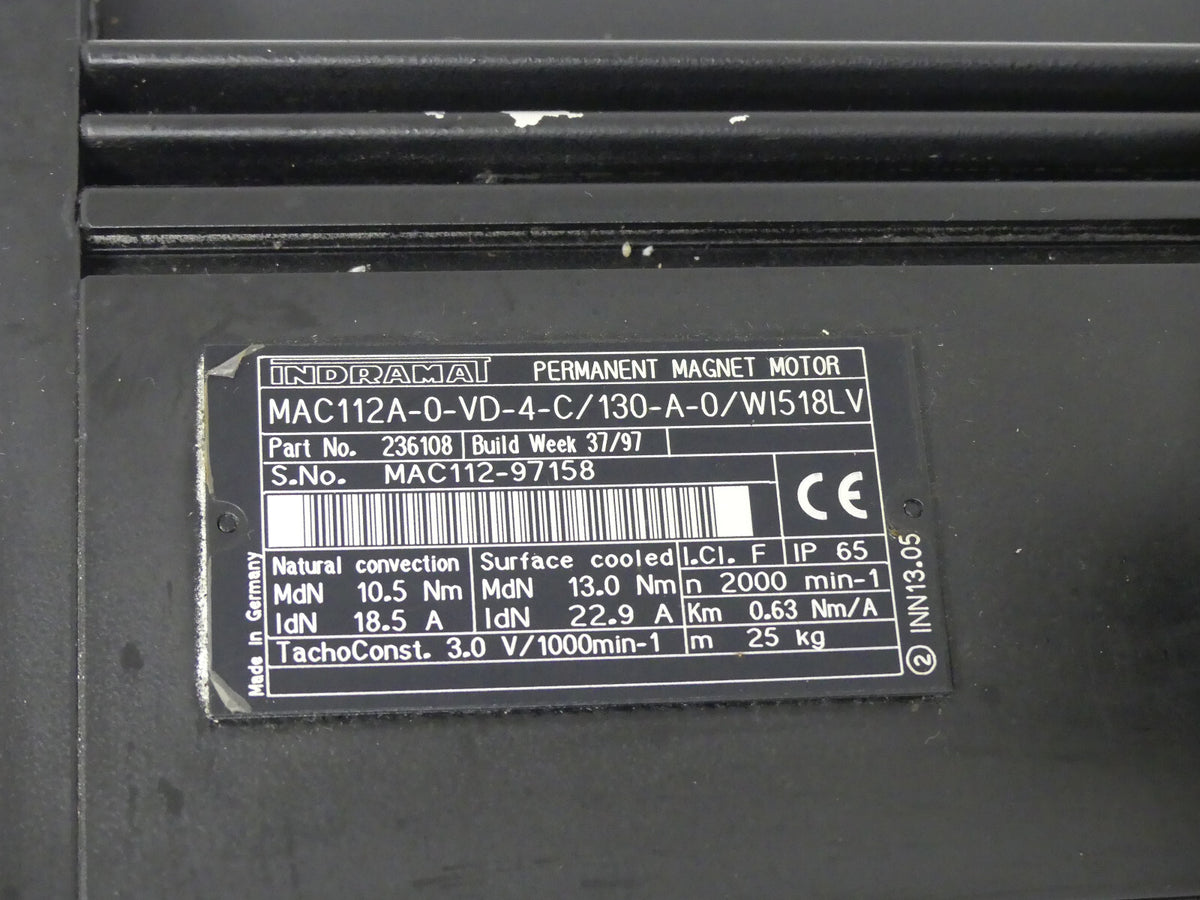 INDRAMAT MAC112A-0-VD-4-C/130-A-0/WI518LV
