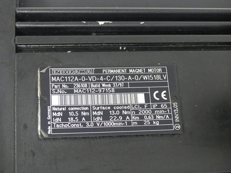 INDRAMAT MAC112A-0-VD-4-C/130-A-0/WI518LV