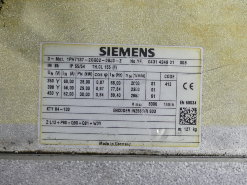 SIEMENS 1PH7137-2GG02-0BJ0-Z