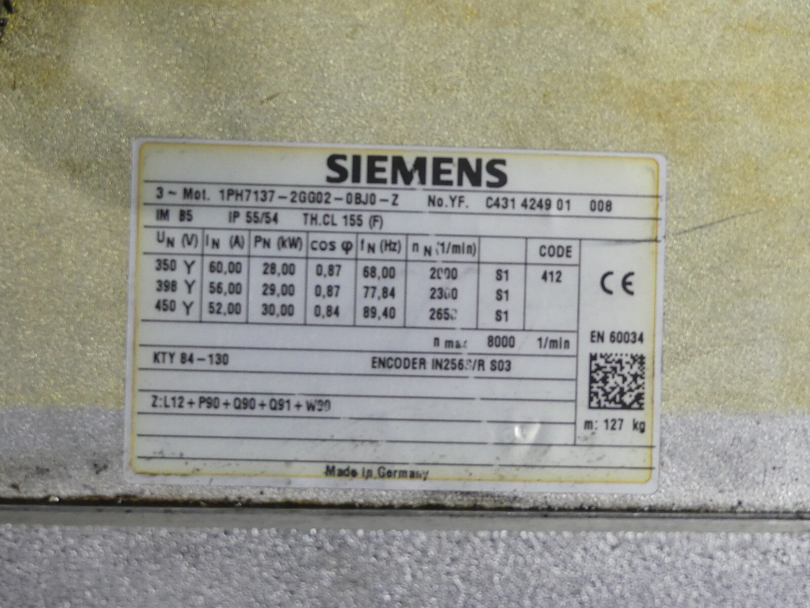 SIEMENS 1PH7137-2GG02-0BJ0-Z