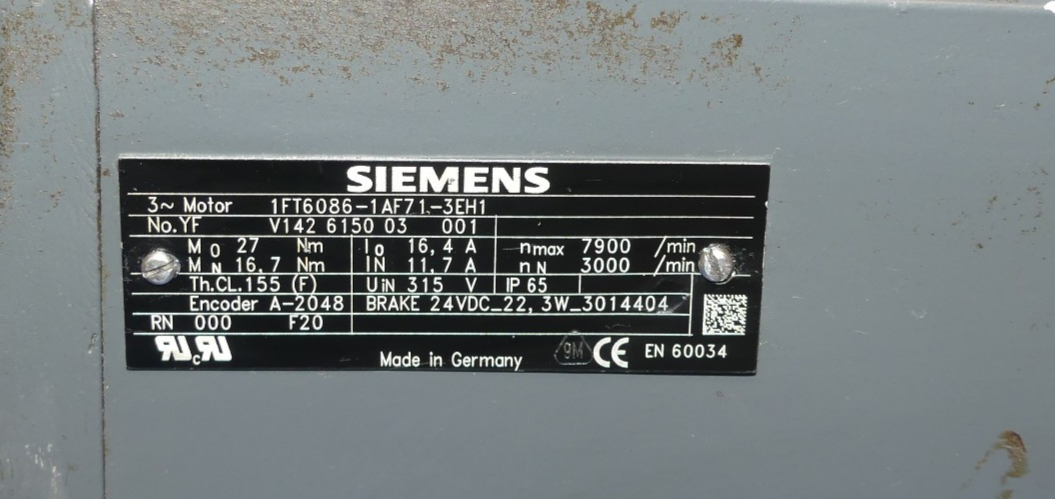SIEMENS 1FT6086-1AF71-3EH1