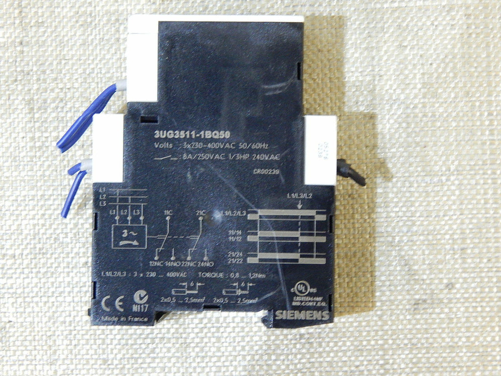 Siemens 3UG3511-1BQ50 Überwachungsrelais Used