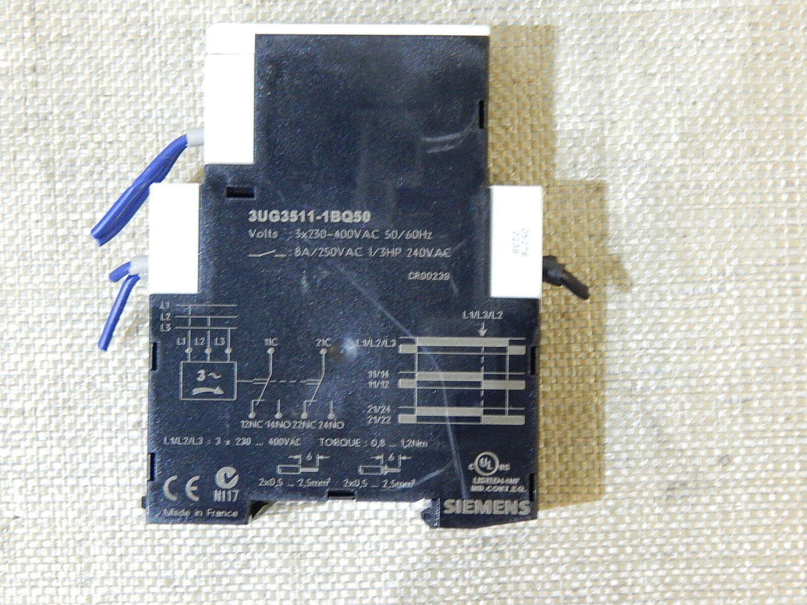 Siemens 3UG3511-1BQ50 Überwachungsrelais Used