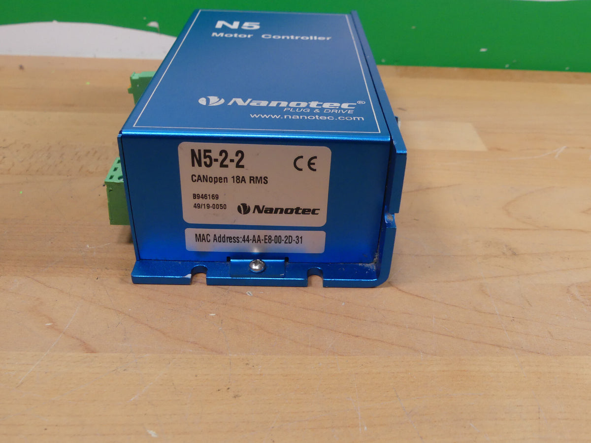 Nanotec motor controller N5-2-2 MAC Address:44-AA-E8-00-2D-31