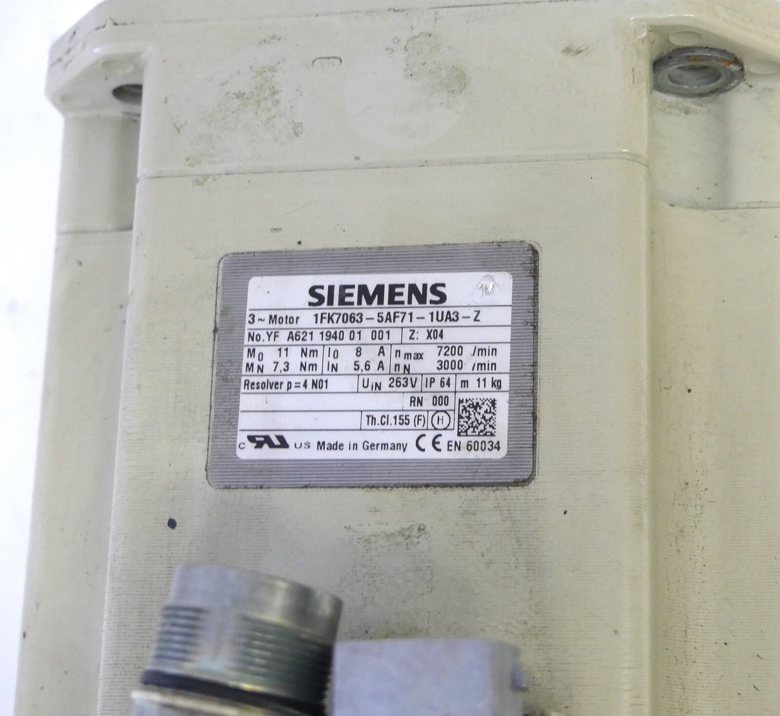 Siemens 1FK7063-5AF71-1UA3-Z Servomotor