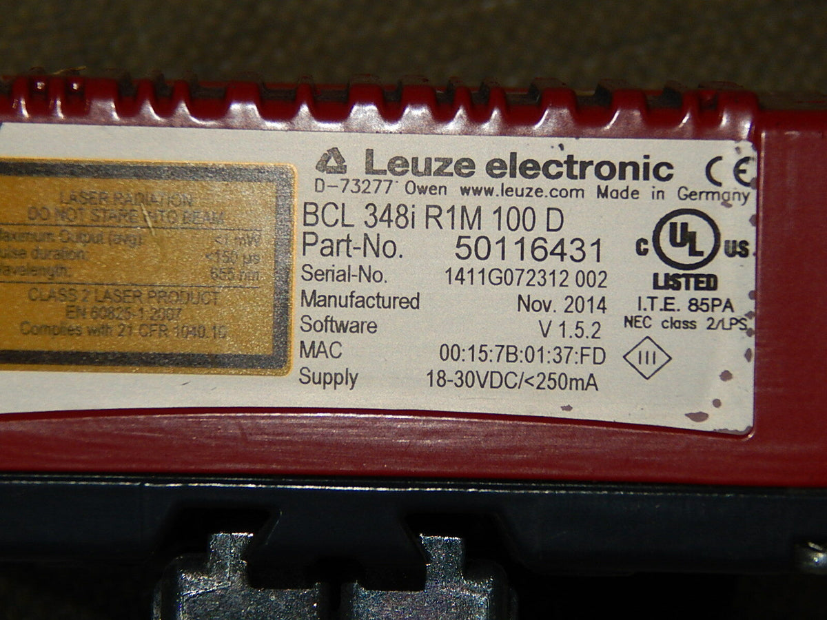 Leuze Barcodeleser BCL 348i R1M 100 D Part-No.50116431 Used