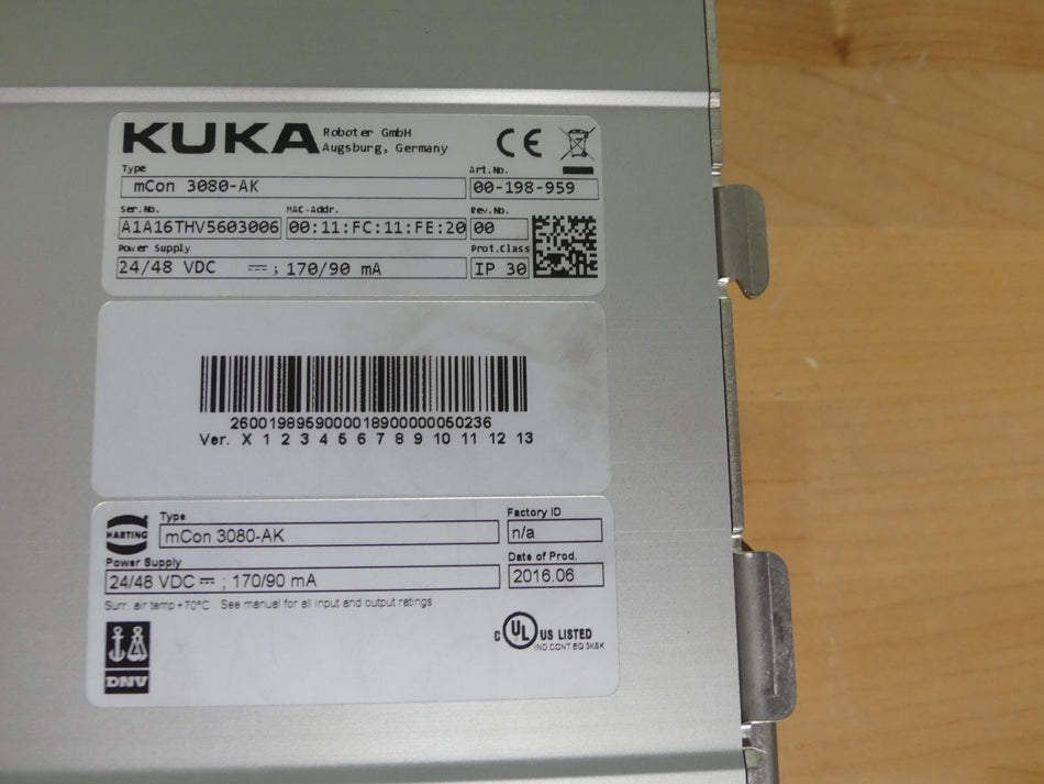 KUKA mCon 3080-AK, 00-198-959