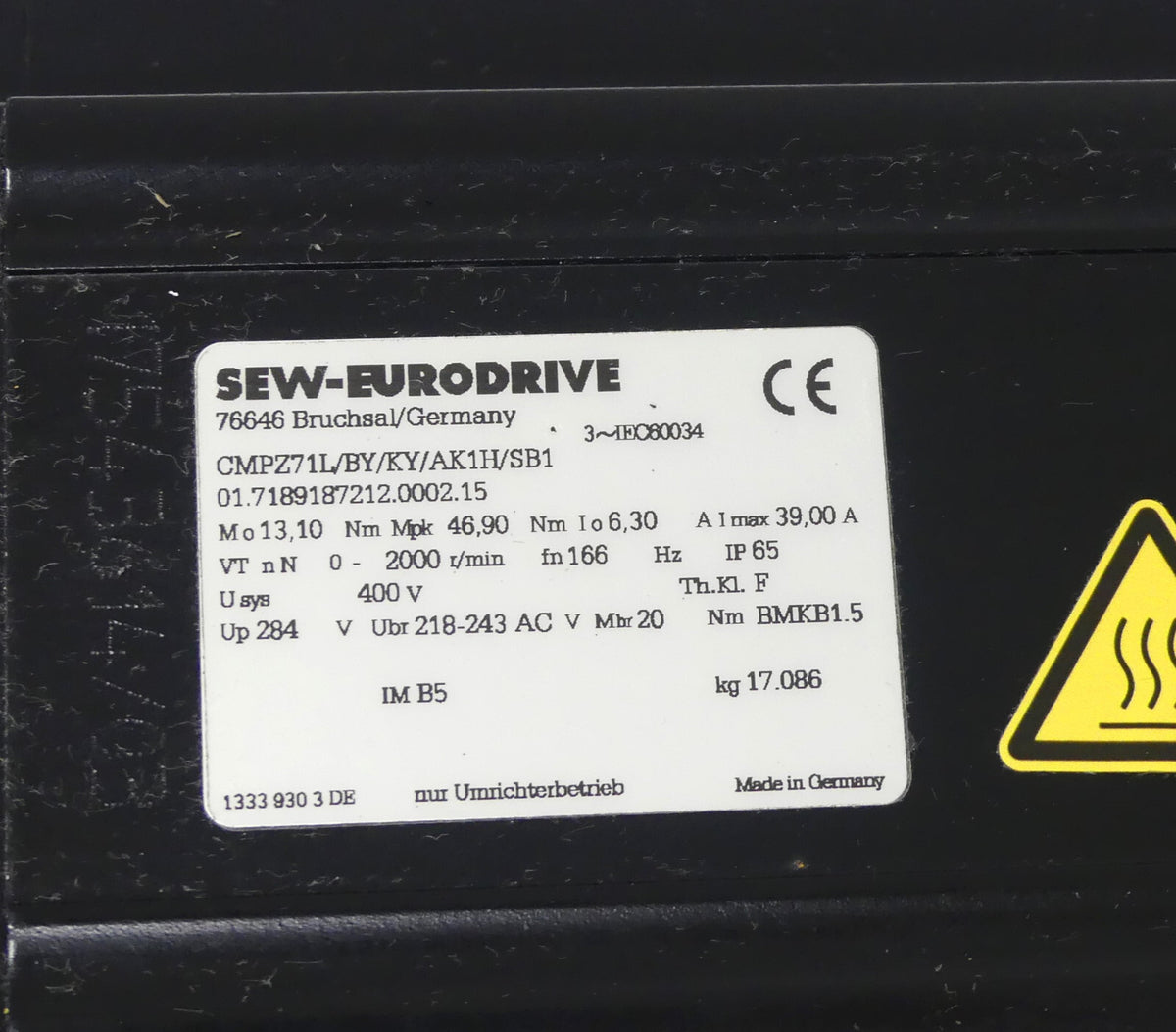 SEW-EURODRIVE CMPZ71L/BY/KY/AK1H/SB1