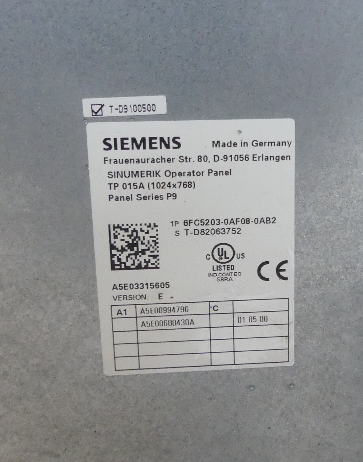 Siemens 6FC5203-0AF08-0AB2