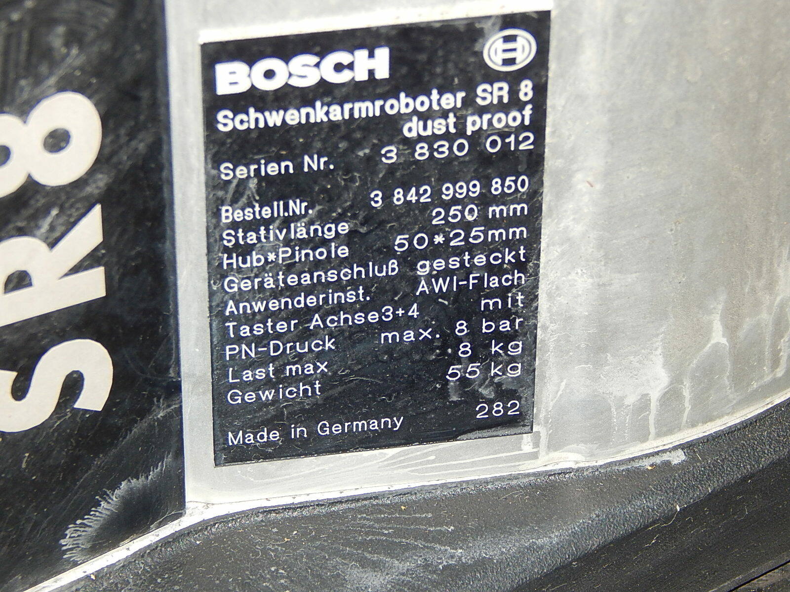 Bosch Schwenkarmroboter SCARA SR8 mit Steuereinheit MA4/200-7301-M Last Max.8KG