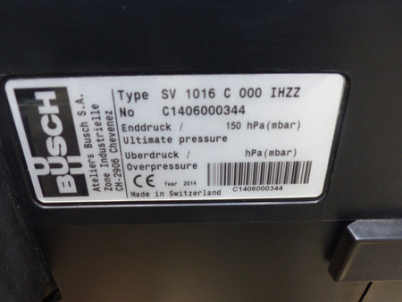 BUSCH SV 1016 C 000 IHZZ  C140600034  0,55 kW 150 hPa used s.Bilder